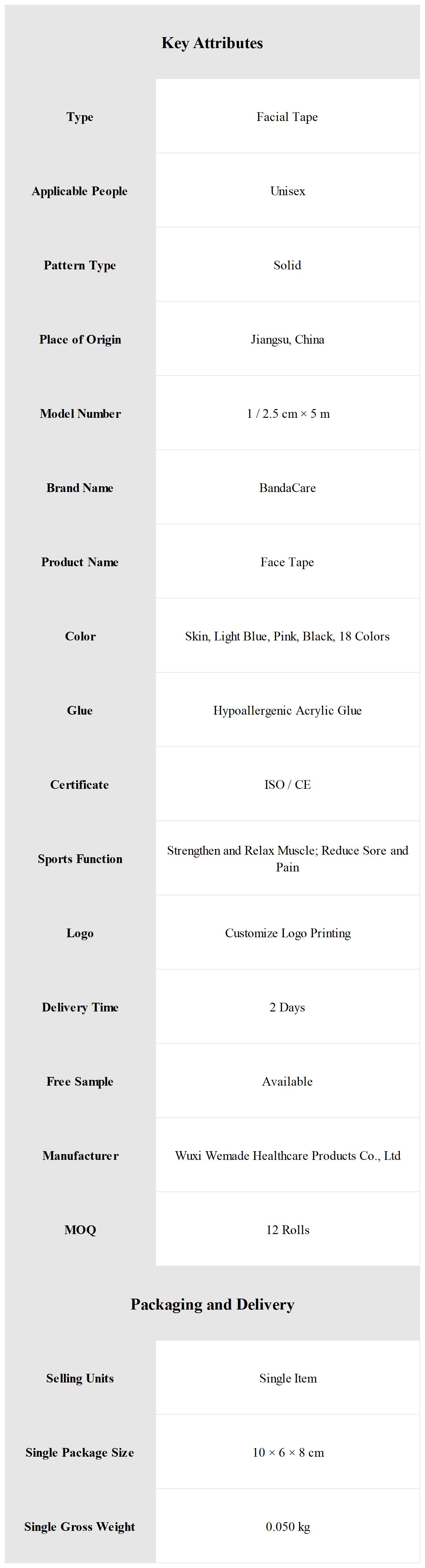 Face Lift Kinesiology Tape Face Lift Kinesiology Tape